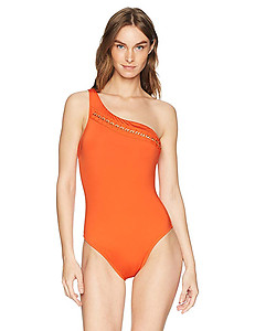 Kenneth Cole New York Women's Shoulder One Piece Swimsuit
